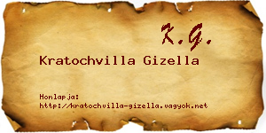 Kratochvilla Gizella névjegykártya